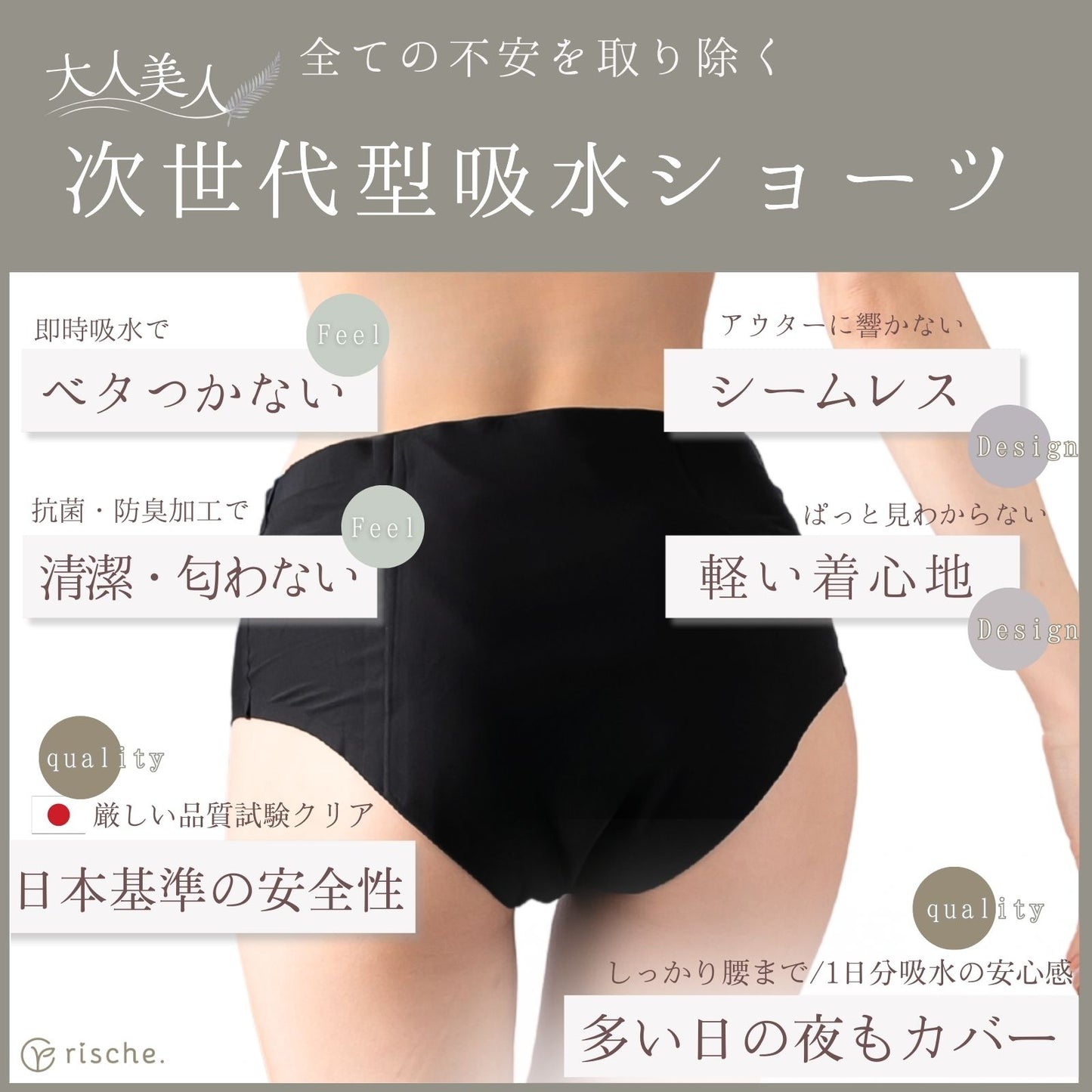 シームレス サニタリーショーツ 2~4枚セット