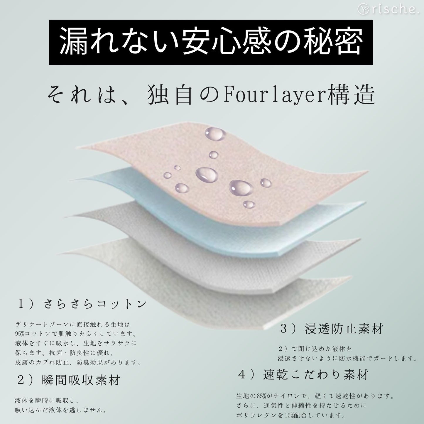 シームレス サニタリーショーツ 2~4枚セット