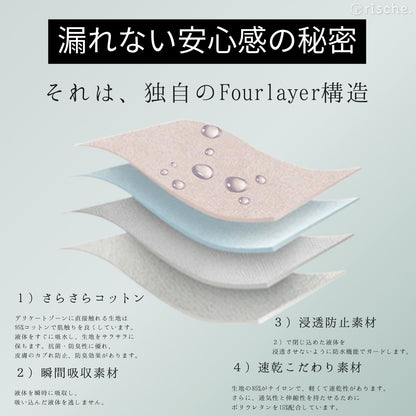 シームレス サニタリーショーツ 2~4枚セット